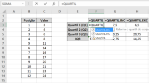 Como Funciona a Função Quartil no Excel?
