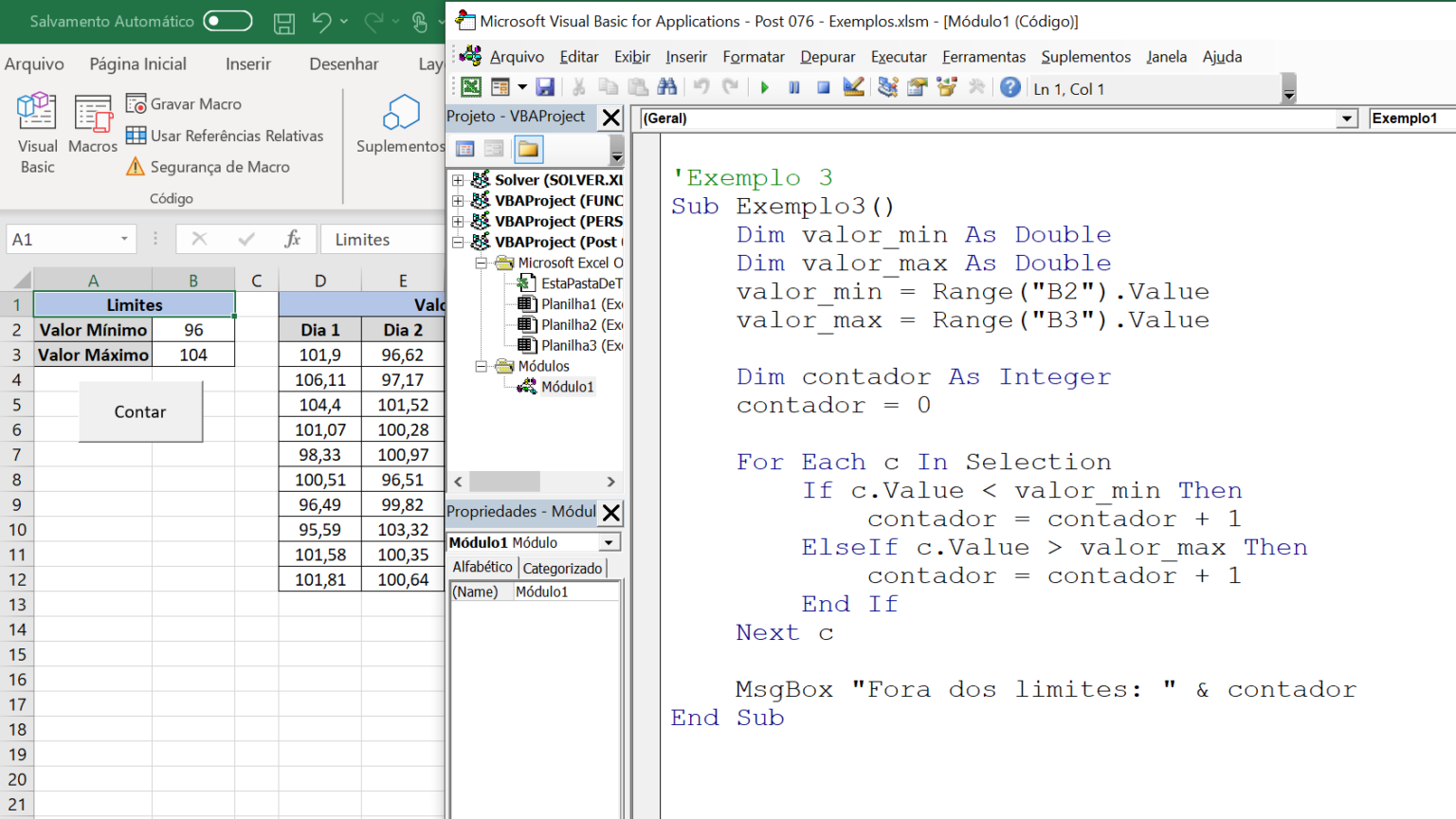 Excel vba for each в обратном порядке