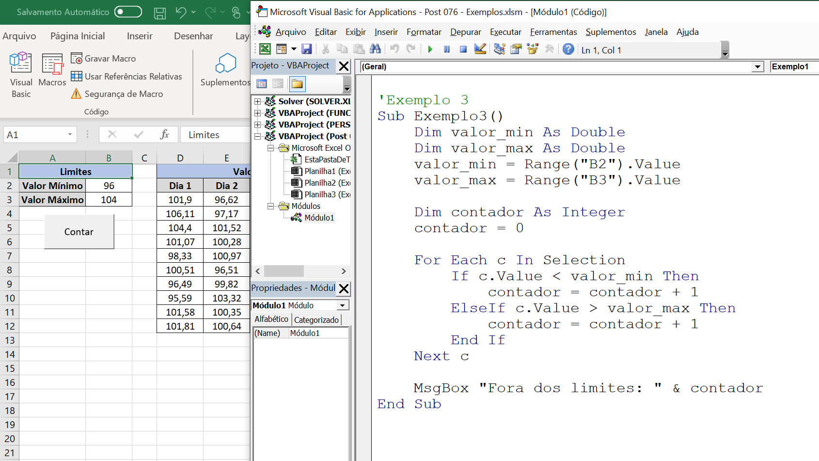 Excel VBA: Estruturas de Repetição FOR … NEXT